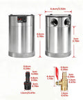 300Ml Double Port Oil Catch Can Kit With Innovative Baffle Plate Design For Superior Engine Oil Gas Separation, aluminum, dual outlet design.