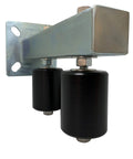 Adjustable Slide Gate Dual Guide Rollers For Sliding Gates 3 Inch Black Rear Post Bolted Bracket Mount Double UHMW Nylon