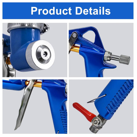 Heavy Duty Air Texture Gun For Drywall And Joint Compound equipped with features like tip connection and control handle.