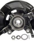 Front Left Wheel Bearing And Hub Assembly For 2011 Hyundai Sonata 2.4L Four Cylinder Loaded Knuckle with sport suspension visible.