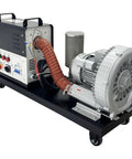 Heavy Duty Workshop Grade Hot Air Blower Packs A Badass NiCr Core That Pushes Snappy 350C Blast For Fast Fixes And Hella Smooth Shop Builds At 220V with red hose and metal motor