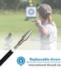 Archery target practice with 12 Pack Five Sixteenth Inch Archery Arrow Tips, stainless steel screw in field points shown.