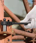 Using Dual Drive Ratchet Set Heavy Duty With Half Inch And Three Quarter Inch Spud Ratchet Sixteen Inch Length Scaffolding Wrench