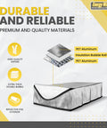 Premium Attic Door Insulation Cover For Pull Down Stairs Extra Thick Double Bubble showing layers and features