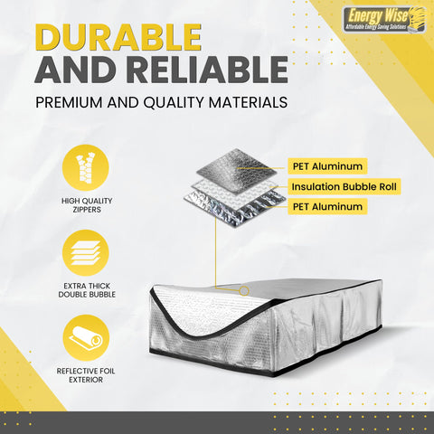 Premium Attic Door Insulation Cover For Pull Down Stairs Extra Thick Double Bubble showing layers and features