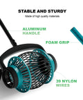 No Bending Tennis Ball Picker Roller With Telescopic Handle Quick Rolling Ball Collector showing aluminum handle and 39 nylon wires