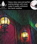 Night scene of outdoor lanterns activated by 2 Pack Dusk To Dawn Outdoor Lighting Sensor Switch With Wall Plate 120 To 277 Volt Photocell Light Sensor