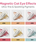 Cat Eye Gel Nail Polish Set HEMA Free Cruelty Free Vegan Soak Off UV LED Gel Manicure Kit 6 Colors 10ml Bottles Display