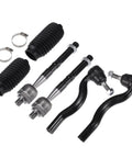 6 Piece Front Inner Outer Tie Rod Ends Kit for Dodge Durango 2011 to 2015 and Jeep Grand Cherokee 2011 to 2015 Drag Link Steering Suspension Replacement OE ES800972 ES800973 EV800987, black boots and ends