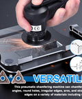 Heavy Duty Pneumatic Chamfering Machine Portable Angle Grinder Tool For Metal Wood Acrylic Steel Aluminum Copper Deburring beveling edges on metal.