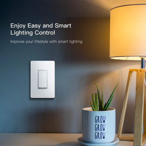 Smart Light Switch Single Pole Works With Alexa Google Home And SmartThings 2.4GHz WiFi Neutral Wire Required No Hub Needed FCC Listed 4 Pack