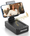 Two In One Bluetooth Speaker Phone Stand For Desk Foldable Adjustable Anti Slip Base with phone playing video