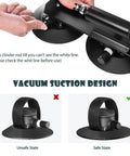 Suction Cup Car Roof Bike Rack With Quick Release showing vacuum suction mechanism and safety indicator for aluminum alloy bike carrier.