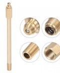 Brass Straight Grease Fitting Set With G1 8 Thread, 160mm Length close-up of fittings showing threads and hex nut.