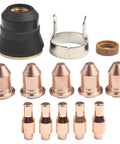 13 Piece Plasma Cutting Consumables Kit For Harbor Freight Titanium 45A Plasma Cutter Includes Nozzles And Electrodes 0.9mm Electrode 56576 Tip 56255 56811 Replacement Set displayed