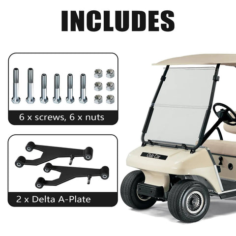 Delta A Plate Sub Assembly For Club Car DS 1993 Up Gas And Electric Golf Carts Driver And Passenger Side Two Pack Replacement OEM 1016353