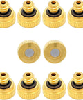 Brass Misting Nozzle Replacement Heads 0.2mm Orifice 10/24 UNC Outdoor Cooling System, 10 Pack, anti rust brass with O rings