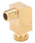 Heavy Duty Brass Lube Fitting 90 Degree Adapter Stops Oil Leaks Under High Pressure On Nylon Copper Aluminum Tubing, 1/4 inch