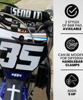 Off Road Universal Handlebar Pad With Free Grip Donuts For Dirt Bikes And ATVs Crossbar Fit Black Round Safety Cushion on bike