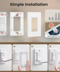 Installation steps for Wireless Wall Switch Kit With Remote Outlet Control Decorator Rocker For Plug In Pendant Lights And Small Appliances 15 Amp 100 Ft RF Range No Wiring No WiFi Makes It Easy To Add A Wall Switch Anywhere