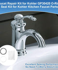 O Ring Seal Kit For Kitchen Faucets With Two O Rings Two Bearings And One Lube Repair Kit For Single Control Fairfax Style Faucets Replacement Parts Ideal For Leak Free Kitchen Fixture Repairs with a Kohler faucet in use