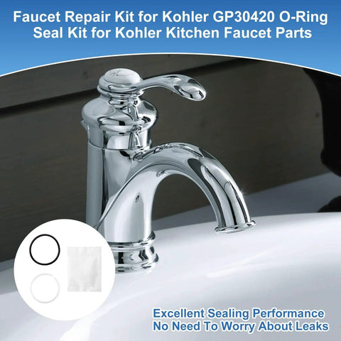 O Ring Seal Kit For Kitchen Faucets With Two O Rings Two Bearings And One Lube Repair Kit For Single Control Fairfax Style Faucets Replacement Parts Ideal For Leak Free Kitchen Fixture Repairs with a Kohler faucet in use