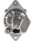 Road Ready 12 Volt 125 Amp Alternator For Kubota UTV with internal regulator and cooling fan, showcasing durable metal construction.