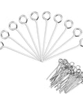 500 Pieces Stainless Steel Eye Pins 0.6mm Gauge 15mm Flat Headpins for Jewelry Making Supplies Beading Earrings Necklaces Findings Silver arranged in fan and pile
