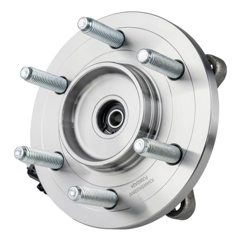 Front Wheel Bearing Hub Assembly Replacement For 2011 To 2014 Ford F150 4WD And 2011 To 2014 Ford Expedition 4WD And 2011 To 2014 Lincoln Navigator With ABS 6 Lugs 2 Pack, front view