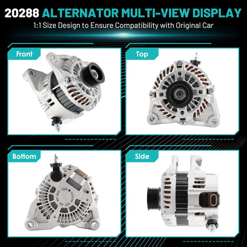 Beefed Up 100 Amp 12V Car Alternator Replacement For Mazda CX 5 CX 3 MX 5 Miata Mazda 3 6 Toyota Yaris iA Scion iA High Output