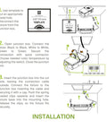 Installation instructions for Six Pack 6 Inch LED Square Recessed Lights With Five Color Temperatures 2700K To 5000K CRI90 Plus 15W.
