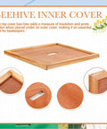 Wooden beehive inner cover from the Two Pack Beehive Parts Kit For 10 Frame Hives With Telescoping Top Cover And Inner Cover.