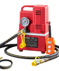 Electric Hydraulic Pump Power Pack 750W 10000 PSI 120V with Solenoid Valve and Hoses for Industrial Tasks