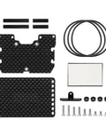 Double Decker Carbon Fiber And Aluminum Battery ESC Receiver Tray For 1 18 Scale TRX4M RC Car Upgrade components.