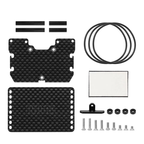 Double Decker Carbon Fiber And Aluminum Battery ESC Receiver Tray For 1 18 Scale TRX4M RC Car Upgrade components.