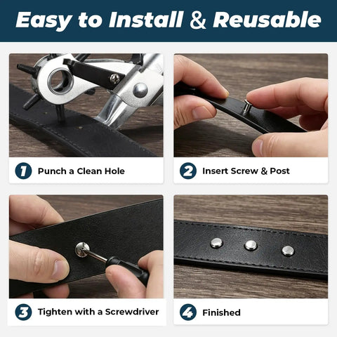 Step-by-step guide for using Heavy Duty Rock Solid Chicago Binding Screws M5 X 20mm Cross Head 304 Stainless Steel hardware.