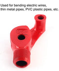 Manual Cast Iron Pipe Bending Tool For Galvanized, Al Alloy, And PVC Pipes. Red tool for bending electric wires, PVC, and metal pipes.