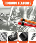 Premium 8 Pack Brake Line Separator Clamp Kit For 3/16 Inch Lines With Solid Aluminum Clamps Heavy Duty Screws And Pro Wrench Tool To Fix Your Ride Smoothly Today, aluminum alloy clamp detail