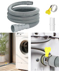 No Sweat 10 Foot Washing Machine Drain Hose Extension Kit With Universal Couplers Quick Install Flexible PVC Tubing for drainage setup