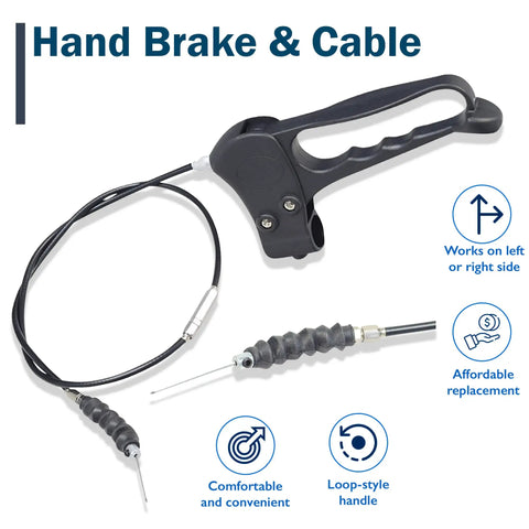 Total Game Changer Replacement Hand Brake And Cable For Four Wheel Rollator Walker With Loop Handle Design Delivers Sweet Stopping Power Built Tough As Nails For Senior Mobility Safety And Everyday Reliability