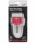 3/4-Inch Power Tube Cleaning Brush Pro Grade With 1/4 Inch Hex Shank packaging in clear plastic case