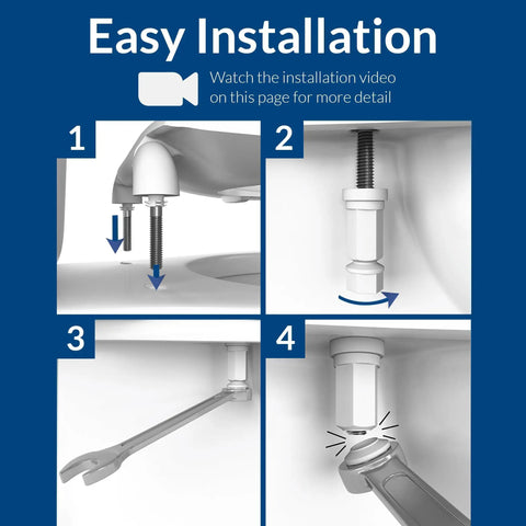 Easy installation steps for Commercial Open Front Plastic Toilet Seat Built For Busy High Traffic Heavy Use Restrooms.