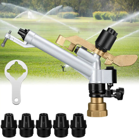 One And A Half Inch Sprinkler Spray Gun Kit With 360 Degree Adjustable Heads And Nozzle Set for lawn and garden irrigation tool