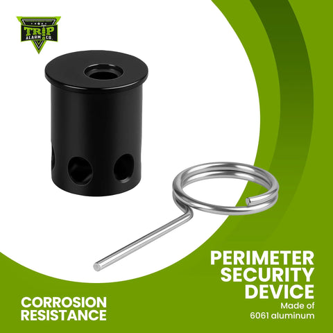 12 Gauge Perimeter Alarm Adapter For Nailgun Blank Fire 22 Caliber Blanks, high volume security upgrade shown