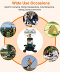 Portable Propane Camping Stove With Foldable Gas Tank Base Adjustable Flame Backpacking Cooker in outdoor use settings