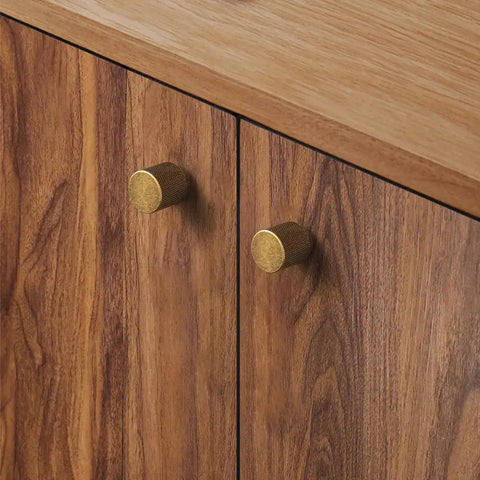 6 Pack Antique Brass Cabinet Knobs Set With Zinc Alloy Construction on wooden cabinet doors
