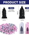 60 Piece Tire Repair Kit With Rubber Plugs And Spiral Screws showing plug sizes and packaging for DIY puncture repair
