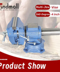 Heavy Duty Built Tough Multi Jaw Vise With 360 Degree Rotating Head And Swivel Base Wide Clamp Range For Home Shop