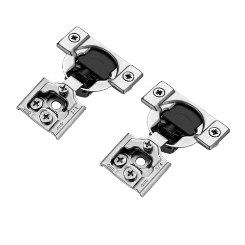 60 Pack 30 Pairs Three Quarter Inch Overlay Soft Close Cabinet Hinges Satin Nickel Stainless Steel Concealed