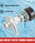 Portable Micro Hydroelectric Generator 400W 220V With Aluminum Alloy Turbine 3500RPM Water Power Station
